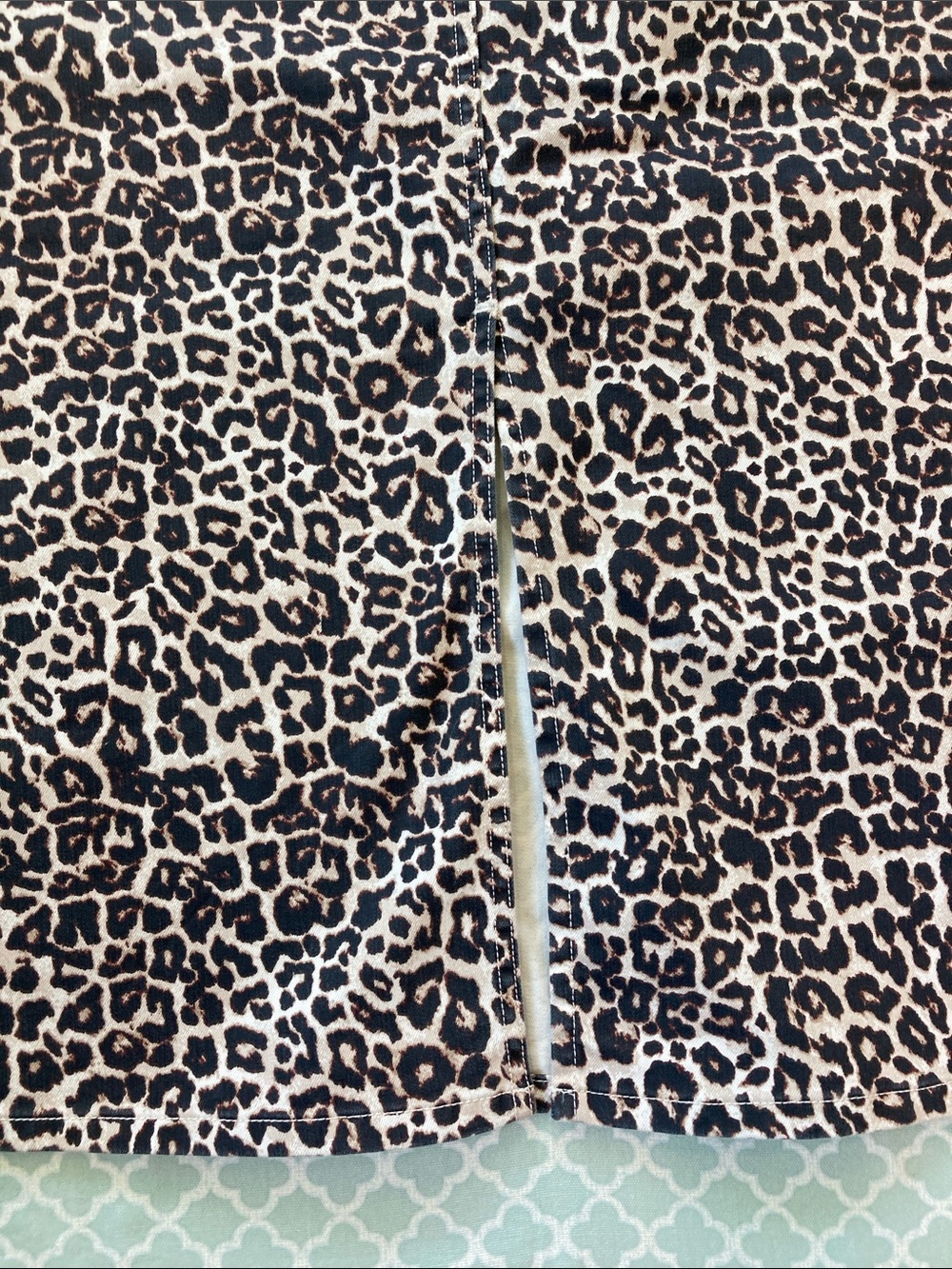 Liz Claiborne Leopard Print Denim Maxi 16 - Picture 8 of 9
